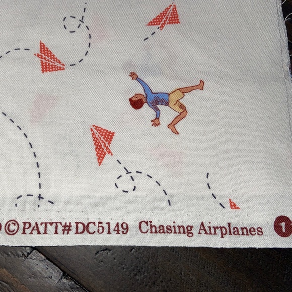 Sarah Jane Children At Play original OOP 'Chasing Airplanes' .5 half Yard fabric - Picture 2 of 3